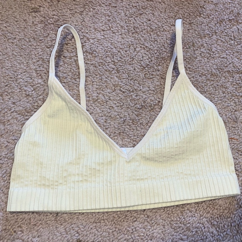 Pale yellow stretchy bralette